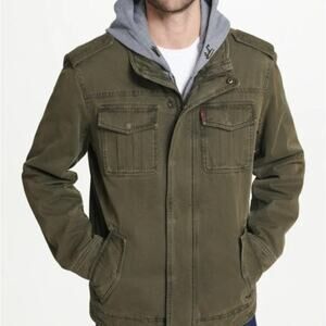 Levi Hooded Sherpa Lined Trucker Coat
